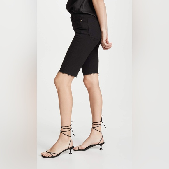 Frame Denim Le Vintage Bermuda Black Shorts Size 24 - Picture 3 of 16